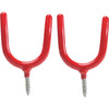 Screw-In Vinyl Coated Red Storage Hook