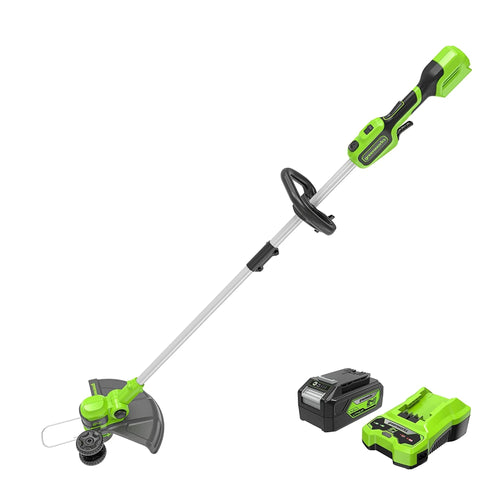 Greenworks 24V Brushless String Trimmer&Edger w/ 4.0Ah Battery & Charger