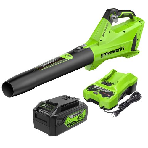 Greenworks 450 CFM Cordless Battery Leaf Blower w/ 4.0 Ah USB Battery & Charger