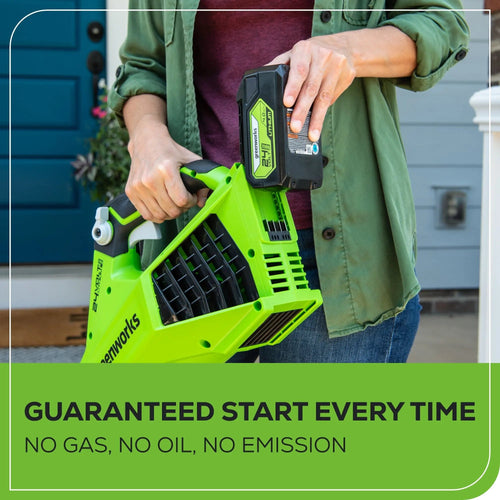 Greenworks 450 CFM Cordless Battery Leaf Blower w/ 4.0 Ah USB Battery & Charger