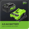 Greenworks 450 CFM Cordless Battery Leaf Blower w/ 4.0 Ah USB Battery & Charger