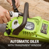Greenworks 48V (2x24V) Cordless Battery Chainsaw w/ Two (2) 4.0Ah USB Batteries & Dual Port Charger