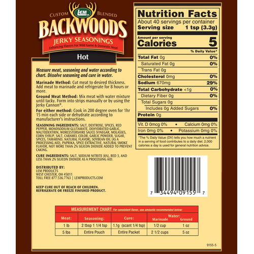 LEM Backwoods® Hot Jerky Seasoning