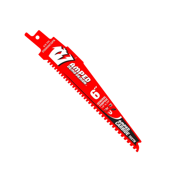 Diablo 6/9TPI AMPED™ Demo Demon™ Carbide Teeth Reciprocating Saw Blades for General Purpose Cuts