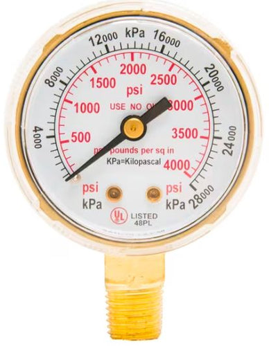 Forney  Regulator Gauge, 2 in, 0-4000 PSI
