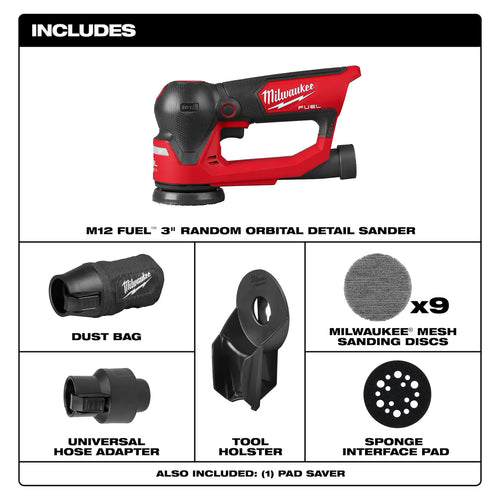 Milwaukee M12 FUEL™ 3 Random Orbital Detail Sander