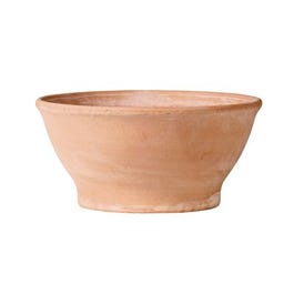 Deroma White Terracotta Clay Round Bowl Planter 9.1