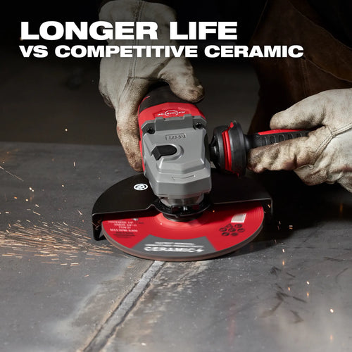 Milwaukee 4-1/2 x 1/4 x 7/8 Ceramic+ Metal Grinding Wheel - Type 27
