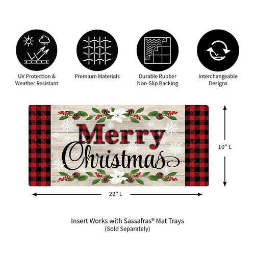 Evergreen Christmas Sentiments Sassafras Switch Mat
