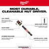 Milwaukee SHOCKWAVE™ Impact Duty 1/4 and 5/16 x 2-1/4 QUIK-CLEAR™ 2-in-1 Magnetic Nut Driver Bulk 25