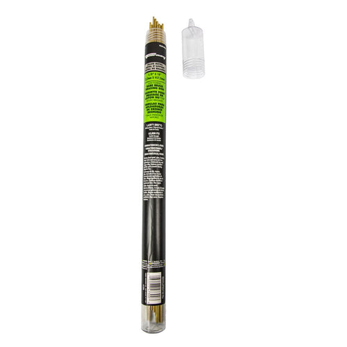 Forney Gas Brazing Rod, Low Fuming Bare Brass, 1/8 in x 18 in, 10 Rods