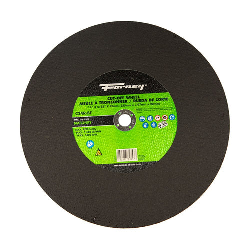 Forney Cutting Wheel, Masonry/Asphalt, Type 1, 14 in x 5/32 in x 20 mm