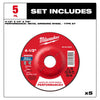 Milwaukee 4-1/2 x 1/4 x 7/8 Performance+ Metal Grinding Wheel - Type 27 - 5pk