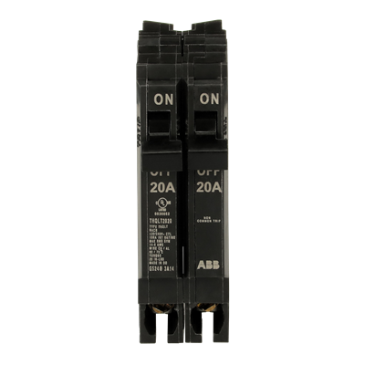 ABB THQLT2020A 20 Amp Single-Pole Tandem 120-Volt/240-Volt Circuit Breaker
