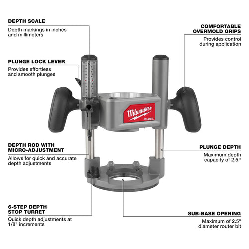 Milwaukee 1/2 Router Plunge Base
