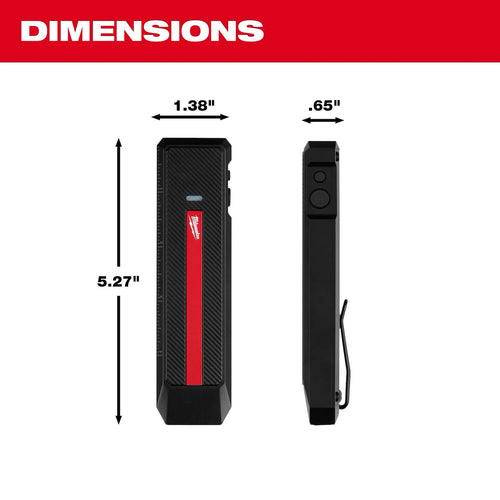 Milwaukee® Rechargeable Flat Flashlight w/ Green Laser