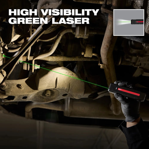 Milwaukee® Rechargeable Flat Flashlight w/ Green Laser
