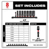 Milwaukee 8PC SHOCKWAVE™ Impact Duty 3/8 Drive Metric Deep 6 Point Socket Set