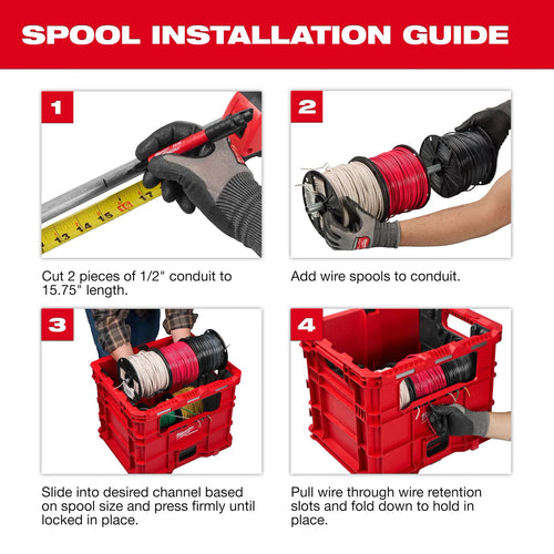 Milwaukee PACKOUT™ Wire Pulling XL Crate