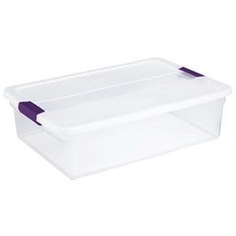 Clear View Latch Storage Box, 32-Qts.