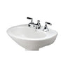 Lavatory Pedestal Sink Basin, White, 16-1/4 x 10-1/8-In.