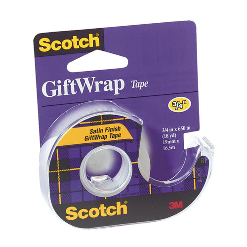 3M Scotch 3/4 In. x 650 In. Gift-Wrap Transparent Tape