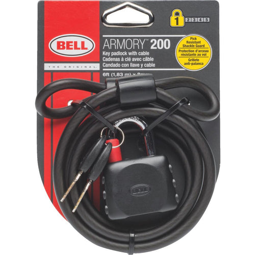 Bell Sports 6 Ft. x 8mm Armory Coiling Cable Bicycle Lock