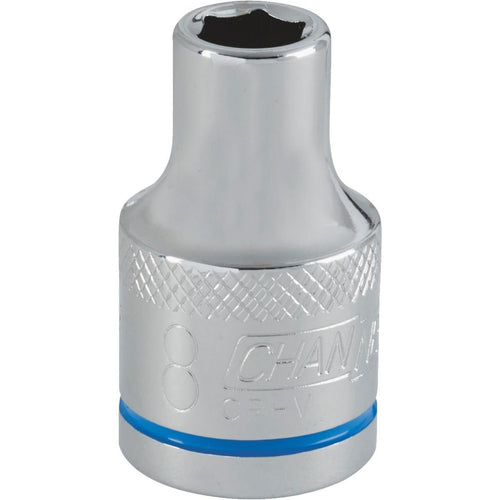 Channellock 1/2 In. Drive 8 mm 6-Point Shallow Metric Socket