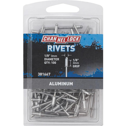 Channellock 1/8 In. Dia. x 1/8 In. Grip Aluminum Multigrip POP Rivet (100-Pack)