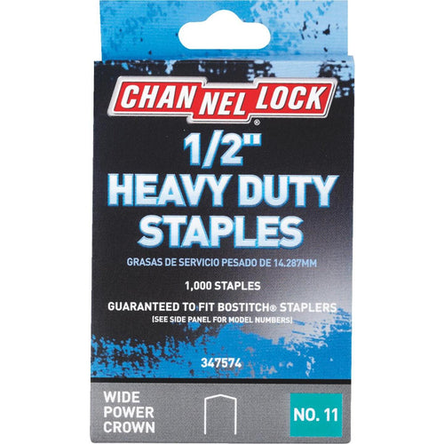 Channellock No. 11 Heavy-Duty Wide Power Crown Staple, 1/2 In. (1000-Pack)