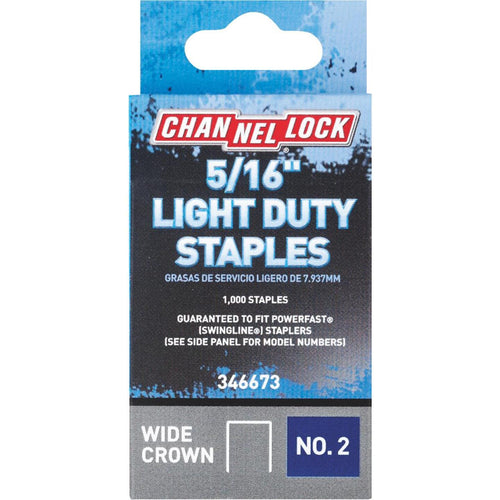 Channellock No. 2 Light Duty Wide Crown Staple, 5/16 In. (1000-Pack)