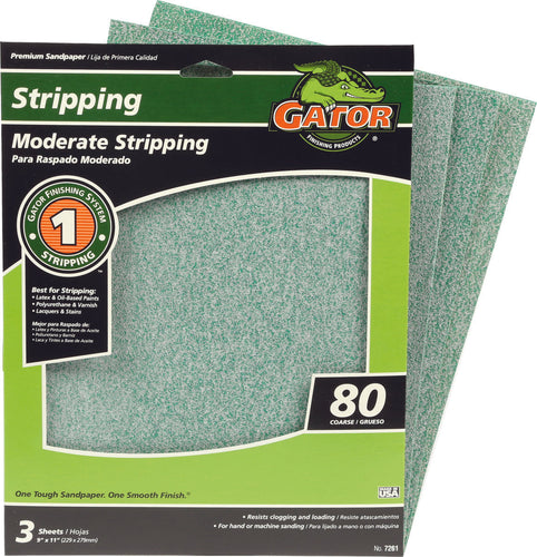 Gator Premium Aluminum Oxide sheets 80 Grit