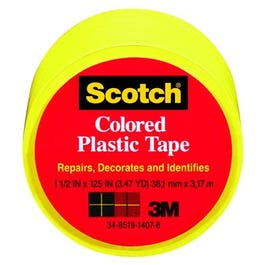 Plastic Tape, Yellow, 1-1/2 x 125-In.