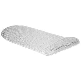 Bath Mat, Bubble, Clear Rubber, 15 x 34-1/2-In.