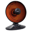 Comfort Zone Electric Oscillating Radiant Dish Heater With Adjustable Tilt In Black (Black)