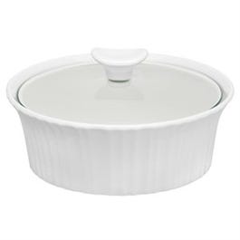 Casserole Dish With Glass Lid, French White III, 1.5-Qt.