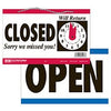 Open/Closed Clock, 5-3/4 x 11-1/4-In.