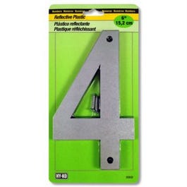 Address Number, Reflective Plastic, 6-In., 