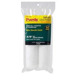 Jumbo Mini Roller Cover, Ultra Finish, 6-1/2 x 3/8-In., 2-Pk.