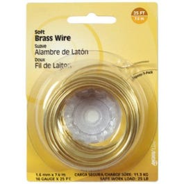 28-Gauge Brass Wire, 75-Ft.