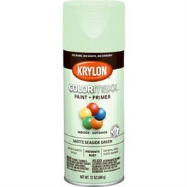 COLORmaxx Spray Paint + Primer, Matte Seaside Green, 12-oz.