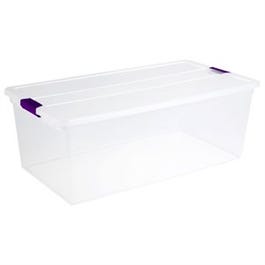 Clear View Latch Storage Box, 110-Qts.