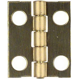 4-Pk., .75 x 5/8-In. Narrow Hinges, Light-Duty, Brass