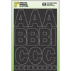 House Address Number & Letter Set, Peel & Stick, Black Vinyl, 3-In.