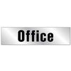 Hy-Ko Sign, Office, Silver Background, Vinyl, 2 in. (2)