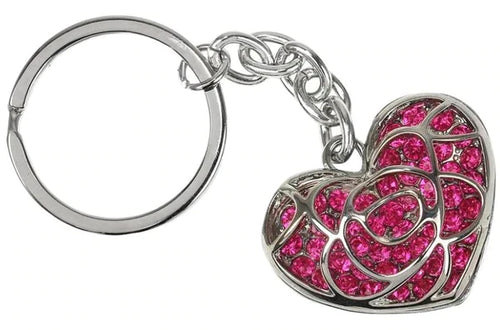 Hy-ko Products Pink Cut Out Heart Key Chain