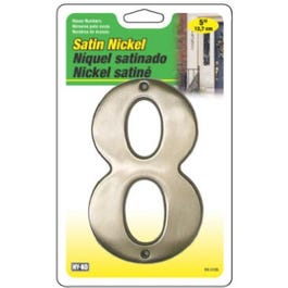 Prestige Series House Address Number 8, Satin Nickel, 5-In.