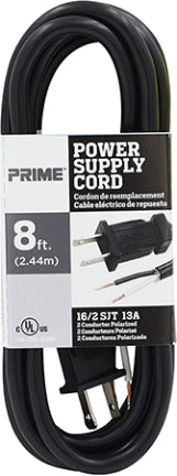 REPLACEMENT CORD 8 FT 16/2 BLACK