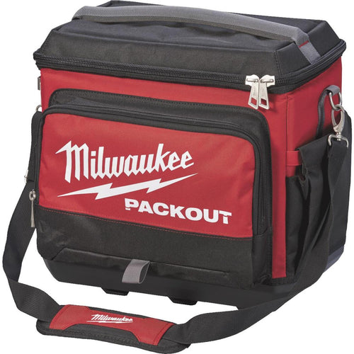 Milwaukee PACKOUT 5-Compartment Soft-Side Cooler, Black & Red