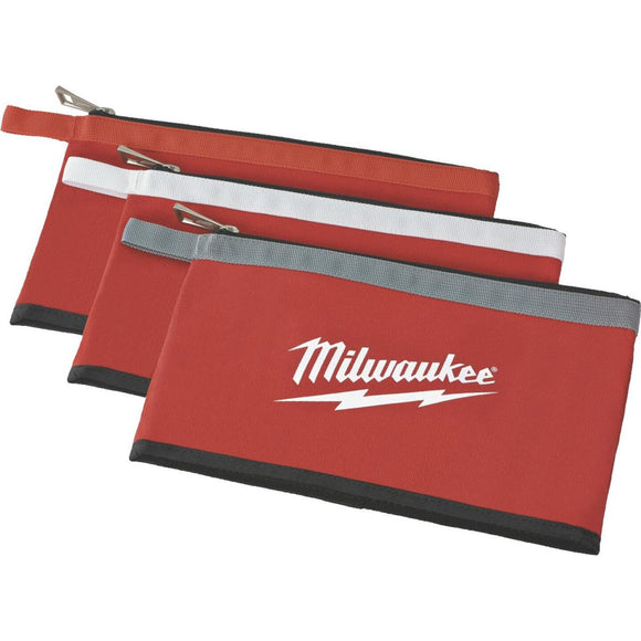 Milwaukee Single-Pocket Multipurpose Zippered Tool Pouch (3-Set)